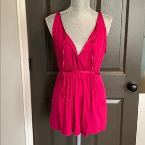 American Eagle med pink tank with tie back